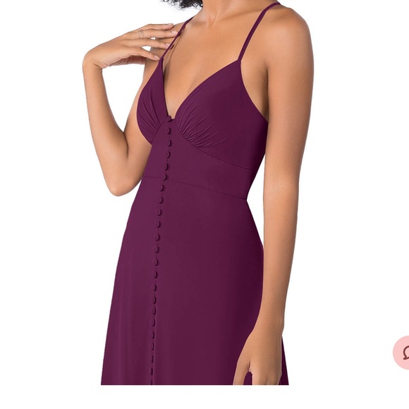 Azazie Alaya Dress in Cabernet - Picture 6 of 8